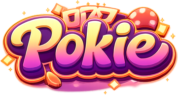 pokie হোমের গোলাপি নীল লোগো